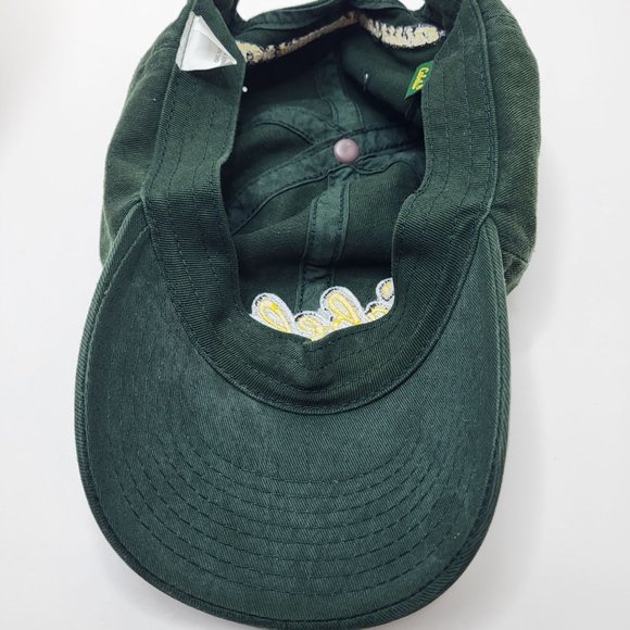 Cabelas Baseball Hat Cap Green Adjustable Embroidered‎ Yellow Logo Strapback - Picture 7 of 10